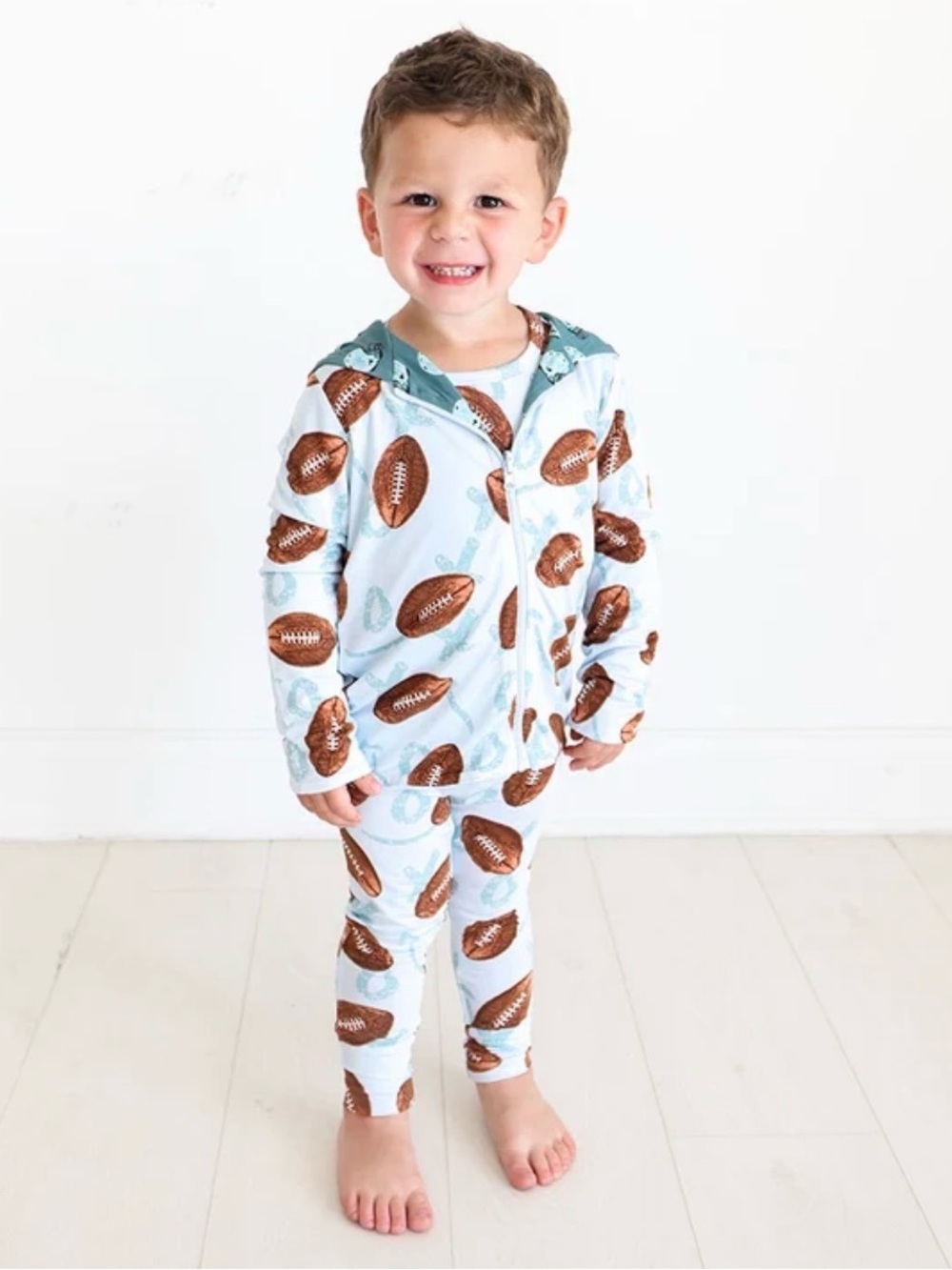 Posh Peanut Reversible Football Hoodie -6-9 Months
